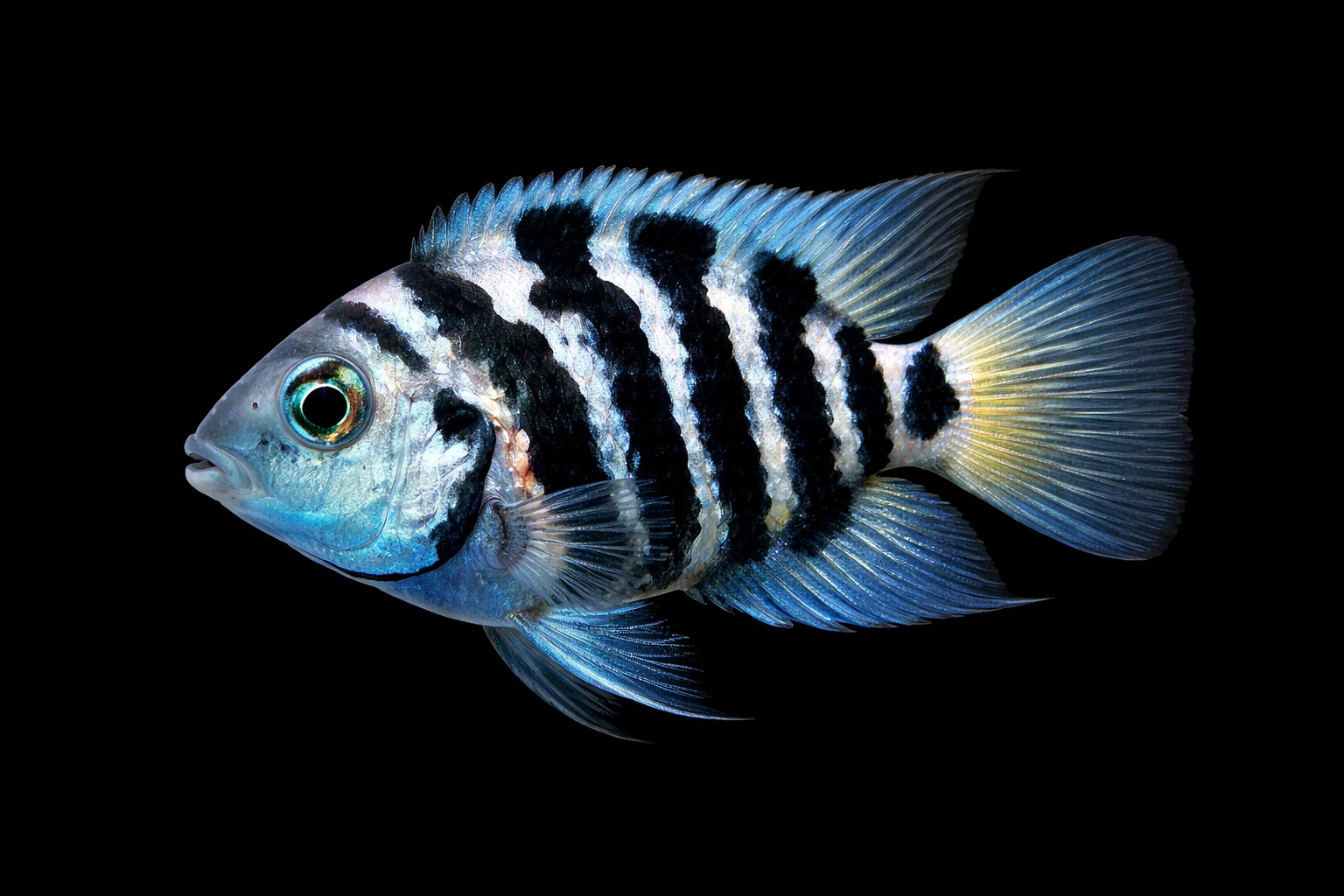 Blue Tiger Parrot Cichlid Adult
